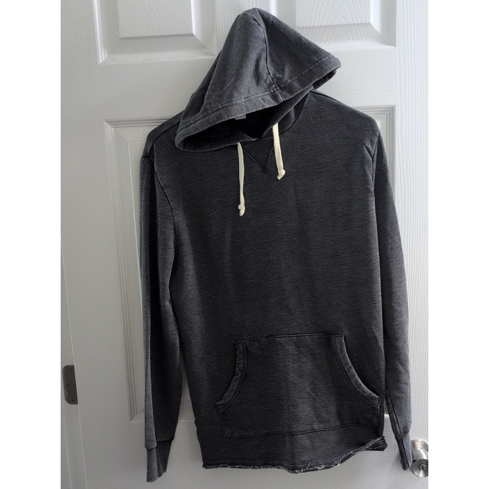 Alternative Apparel Eco-Jersey Pullover Hoodie Unisex Washed Black 8629NM Small